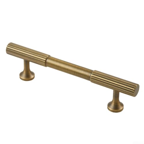 Desiumite Traditionelle Messinggriffe Schubladengriffe Antik Bronze Türbeschläge Möbelknöpfe Einzelloch für Küche Schlafzimmer Aufbewahrung (96 mm) von Desiumite