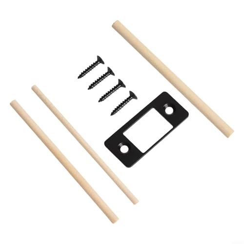 Desiumite Türschließblech mit großem Loch, Edelstahl, Riegelausrichtung, Fixierung für falsch ausgerichtete Riegelreparatur, schmaler Rand, Türschloss, Schließblech mit Schrauben (1 Stück, schwarz) Desiumite Türschließblech mit großem Loch, Edelstahl, Riegelausrichtung, Fixierung für falsch ausgerichtete Riegelreparatur, schmaler Rand, Türschloss, Schließblech mit Schrauben (1 Stück, schwarz) von Desiumite