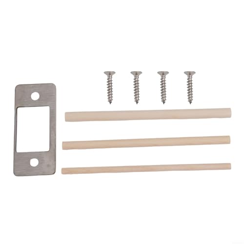 Desiumite Türschließblech mit großem Loch, Edelstahl, Riegelausrichtung, Fixierung für falsch ausgerichtete Riegelreparatur, schmaler Rand, Türschloss, Schließblech mit Schrauben (1 Stück, Silber) Desiumite Türschließblech mit großem Loch, Edelstahl, Riegelausrichtung, Fixierung für falsch ausgerichtete Riegelreparatur, schmaler Rand, Türschloss, Schließblech mit Schrauben (1 Stück, Silber) von Desiumite
