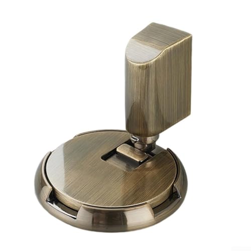 Desiumite Türstopper aus Zinklegierung, robuste Innentür, ohne Bohren, automatischer winddichter, bodenmontierter Türstopper, einfach zu installieren und höhenverstellbar (Bronze) von Desiumite