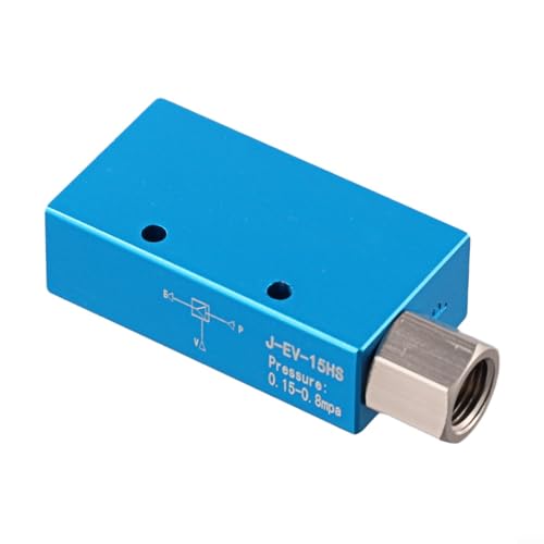 Desiumite Vakuumgenerator Pneumatisches Auswerfer-Druckregelventil EV-10-25 Aluminiumlegierung Luftkompressor Werkzeug Werkstattausrüstung Blau (EV-10) von Desiumite