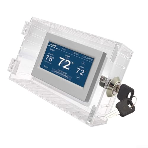 Desiumite Verriegelbare Thermostat-Schutzbox mit Manipulations-Design und 2 Schlüsseln für Zuhause, Schule oder Büro, ABS-Schutzkoffer von Desiumite