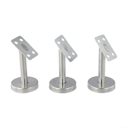 Desiumite Verstellbare Handlaufstützen, 304 Edelstahl, Treppen-Wandhalterung mit Hardware für Innen- oder Außengeländer (80 mm-B) von Desiumite