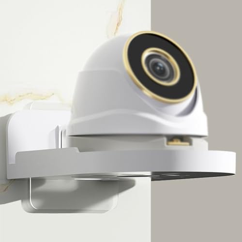 Desiumite Wandregal mit Kabelmanagement für CCTV-Kameras, einfache Einrichtung ohne Bohren, hält Räume organisiert (weiß) von Desiumite