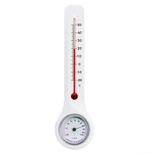 Desiumite Wandthermometer und Hygrometer für Innen und Außen Mechanisch betrieben Keine Batterien erforderlich Rote Röhre Messbereich: -20~50°C Desiumite Wandthermometer und Hygrometer für Innen und Außen Mechanisch betrieben Keine Batterien erforderlich Rote Röhre Messbereich: -20~50°C von Desiumite