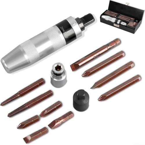Desiumite Wendbares manuelles Schraubendreher- und Ausdreher-Set mit 38-Zoll-Steckschlüsseladapter und 30,5 cm Treiber, geeignet für verschiedene Schraubenentfernungsaufgaben von Desiumite