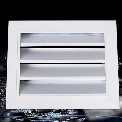 Desiumite Wetterfeste Aluminium-Lüftungsgitter-Abdeckung mit rostbeständigem, verzinktem Eisenrahmen für Innen- und Außenbereich, einfache Wartung (350 x 350 mm) von Desiumite