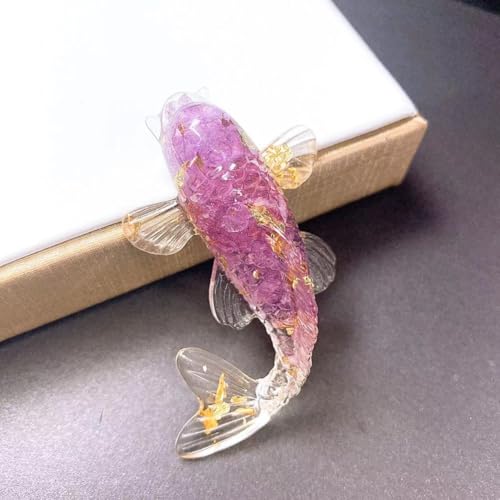 Elegante künstliche Koi-Fische, Ornament für Zuhause und Büro, Dekoration, schön für Kristall-Design für Schreibtisch und Auto (16) von Desiumite