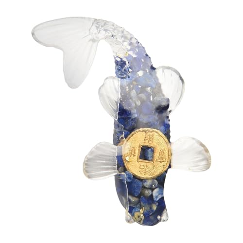 Elegante künstliche Koi-Fische, Ornament für Zuhause und Büro, Dekoration, schön für Kristall-Design für Schreibtisch und Auto (17) von Desiumite