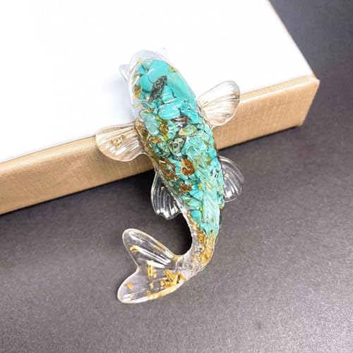 Elegante künstliche Koi-Fische, Ornament für Zuhause und Büro, Dekoration, schön für Kristall-Design für Schreibtisch und Auto (25) von Desiumite