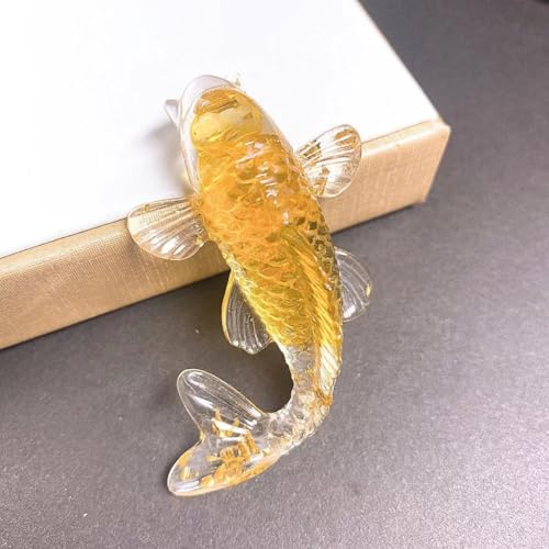 Elegante künstliche Koi-Fische, Ornament für Zuhause und Büro, Dekoration, schön für Kristall-Design für Schreibtisch und Auto (9) von Desiumite