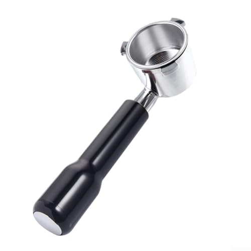 Für Espressomaschinen Bodenloser Griff im Stil 9335 mit Edelstahlkopf zum Modifizieren und Aufrüsten von Espressomaschinen (Weiß (Schwarz (Legierung)) von Desiumite