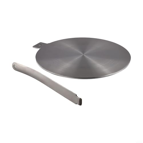 Für Induktionsherde kompatible Edelstahl-Wärmeverteilerplatte, hilft gleichmäßiges Kochen zu erreichen, indem die Wärme effizient über das Kochgeschirr verteilt wird (24 cm) von Desiumite