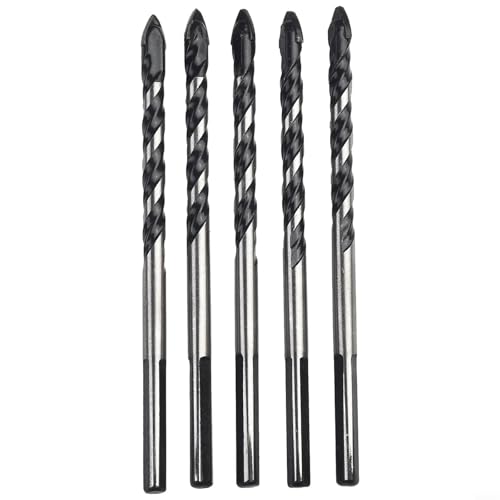 Hartmetallbohrer-Set, 6 mm, 10 Stück, für harte Materialien wie Porzellan, Fliesen, Beton und Glas (5 Stück) von Desiumite