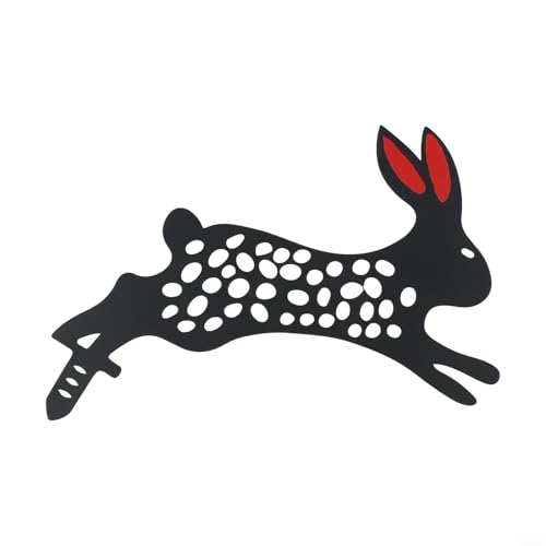 Iron Bunny Dekoration für den Außenbereich, ideal für Ostern und Frühlingsmotive (B 22 x 20 cm) von Desiumite