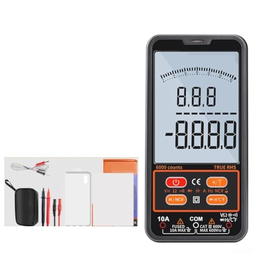 Multimeter für T5 mit 6000 Count-Display, Taschenlampe, Datenspeicherung und Frequenzmessung für genaue AC/DC elektrische Parameterprüfung (großer Bildschirm) von Desiumite