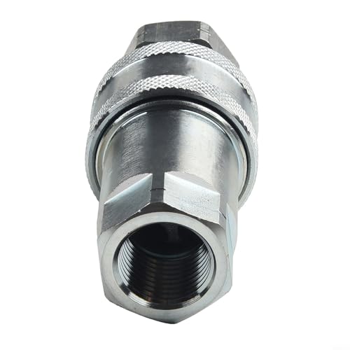 NPT-Gewinde-Schnellspannverschraubung für ISO A Hydraulikkupplungen kompatibel mit landwirtschaftlichen Anhängern und Erntemaschinen (NPT-1/2) von Desiumite