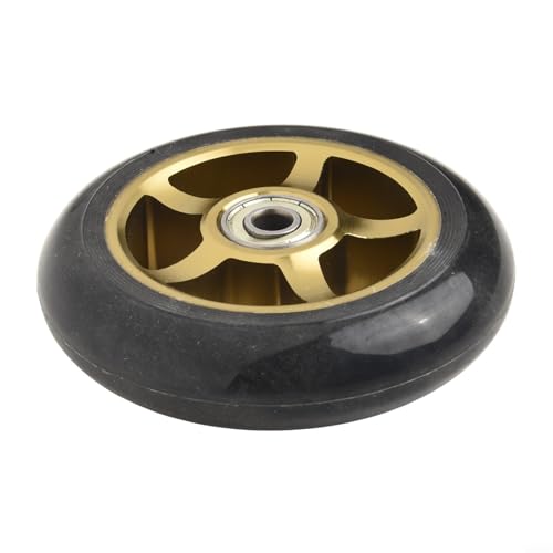 Robuste 100 mm Pro Scooter Räder mit leichtem Design und hoher Elastizität für optimale Leistung (gelb und schwarz) von Desiumite