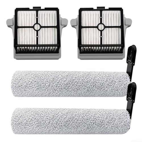 Rollenbürste und Filter Set für Tineco für Floor One Switch S6 und für Stretch S6, Ersatzteile zum effektiven Erfassen von Fusseln, Haaren und Staub von Desiumite