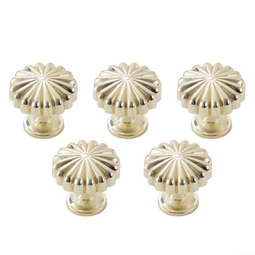 Runde Schranktürknäufe aus Zinklegierung mit eingebauter Kupplungsmutter für Kleiderschränke, Küchenschränke, Schubladen und Schränke, 5 Stück Runde Schranktürknäufe aus Zinklegierung mit eingebauter Kupplungsmutter für Kleiderschränke, Küchenschränke, Schubladen und Schränke, 5 Stück von Desiumite