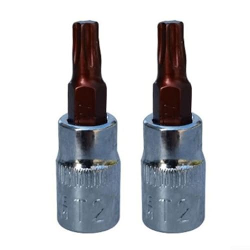 Sechskant für Torx Bit Satz 2-teilig 1/10.2 cm Antrieb T8 T40 Robuster Chrom-Vanadium-Stahl (T27) von Desiumite