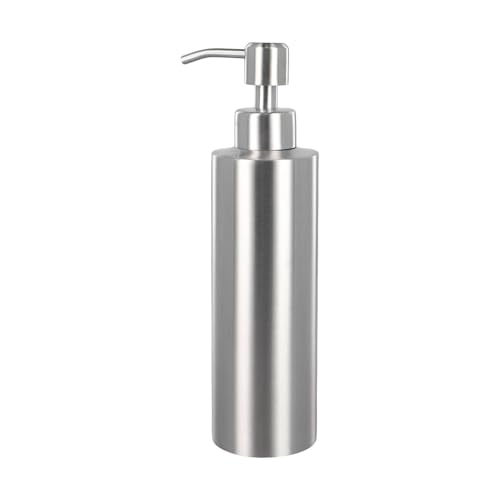 Seifenspenderpumpe aus Edelstahl 304 mit abnehmbarem Deckel für Bad oder Küche, große Kapazität, nachfüllbarer Behälter, resistent gegen Rost und (350 ml) von Desiumite