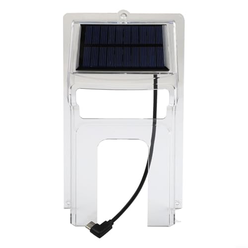 Solar-Regenschutz für kabellose Türklingel mit Solar-Ladepanel, 215 x 115 mm, transparente, wasserdichte Schutzhülle für die Haussicherheit, Türklingel, Außeninstallation von Desiumite