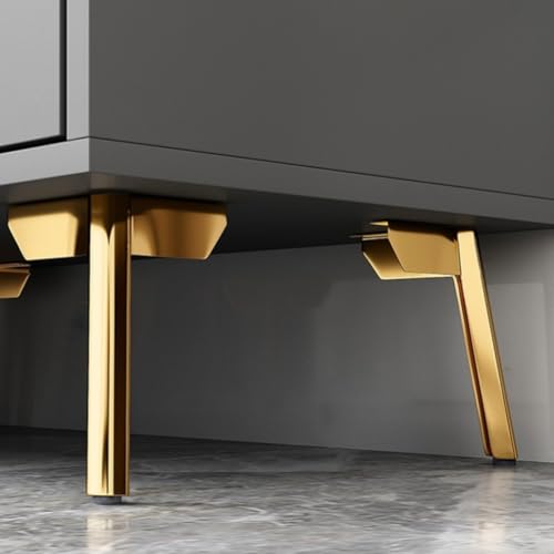 Stabile Ersatz-Metallbeine zur einfachen Verbesserung der Höhe Ihres Sofas oder Bettes (schwarz, 8 cm) von Desiumite