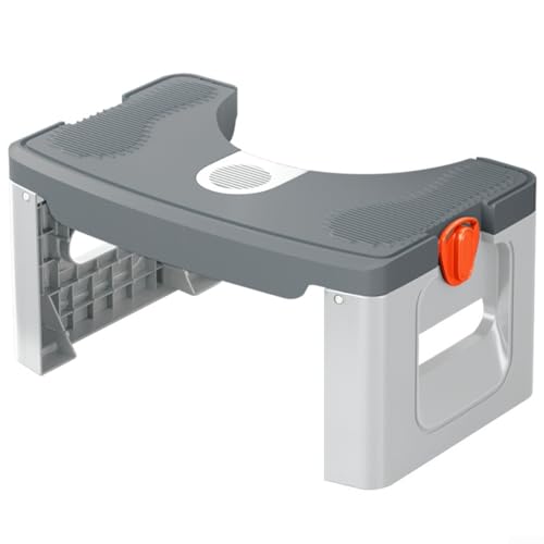 Toilettenhocker mit ergonomischem Design für natürliche Körperhaltung und einfache Reinigung in kleinen Räumen (grau) von Desiumite
