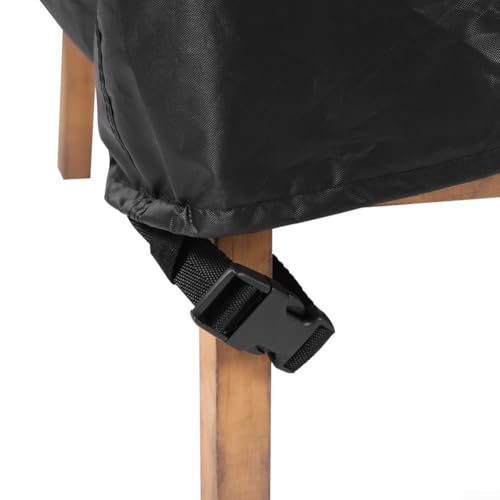Wetterfeste, runde Möbelabdeckung für Outdoor-Tische und Stuhl-Sets und leicht zu reinigen (188 x 84 cm) von Desiumite