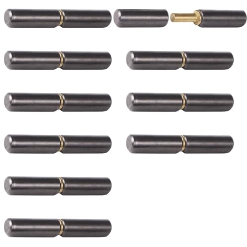 5,4 cm Schwingtüren, robustes Metall, abnehmbares Scharnier, Anhängerrampen, Fenster, Anhängertore, 10 Stück angeschweißte Türscharniere, schweißbare Zylinderscharniere von Deskium