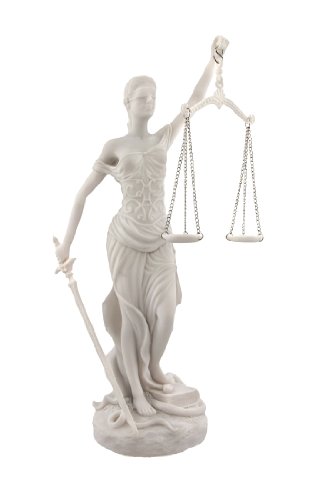 New! 12 White Lady of Justice Statue Justitia Attorney Gift by Desktopstatue von Pacific Giftware