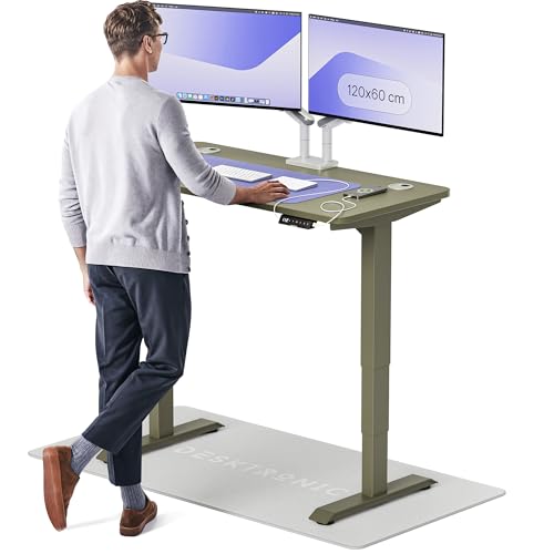 Desktronic Höhenverstellbarer Schreibtisch (120x60cm) – Elektrisch höhenverstellbar mit flüsterleisem Dual-Motor & Touchscreen – Hohe Tragfähigkeit – Stehtisch HomePro von Desktronic