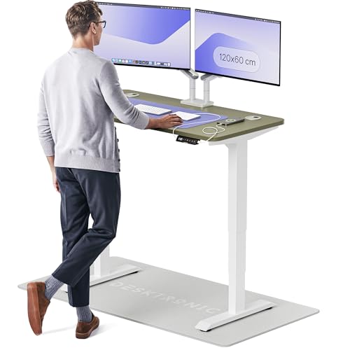 Desktronic Höhenverstellbarer Schreibtisch (120x60cm) – Elektrisch höhenverstellbar mit flüsterleisem Dual-Motor & Touchscreen – Hohe Tragfähigkeit – Stehtisch HomePro von Desktronic