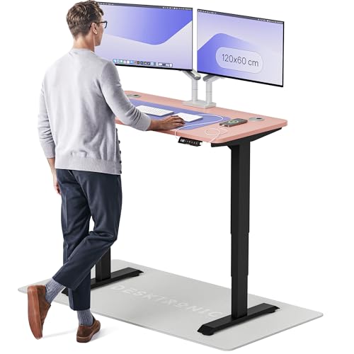 Desktronic Höhenverstellbarer Schreibtisch (120x60cm) – Elektrisch höhenverstellbar mit flüsterleisem Dual-Motor & Touchscreen – Hohe Tragfähigkeit – Stehtisch HomePro von Desktronic