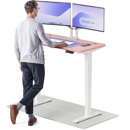 Desktronic Höhenverstellbarer Schreibtisch (120x60cm) – Elektrisch höhenverstellbar mit flüsterleisem Dual-Motor & Touchscreen – Hohe Tragfähigkeit – Stehtisch HomePro von Desktronic