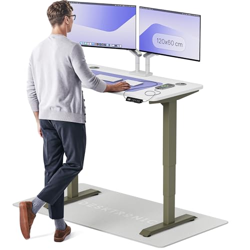 Desktronic Höhenverstellbarer Schreibtisch (120x60cm) – Elektrisch höhenverstellbar mit flüsterleisem Dual-Motor & Touchscreen – Hohe Tragfähigkeit – Stehtisch HomePro von Desktronic