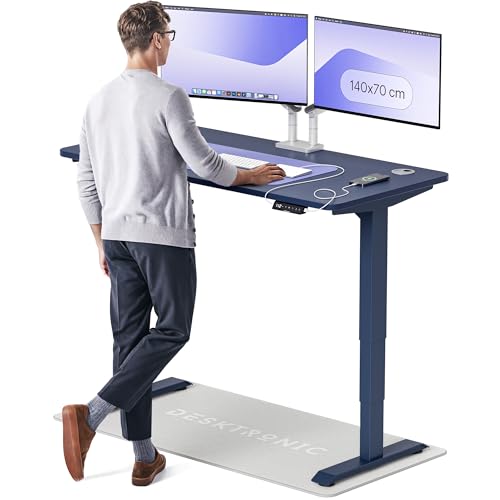 Desktronic Höhenverstellbarer Schreibtisch (140x70cm) – Elektrisch höhenverstellbar mit flüsterleisem Dual-Motor & Touchscreen – Hohe Tragfähigkeit – Stehtisch HomePro von Desktronic