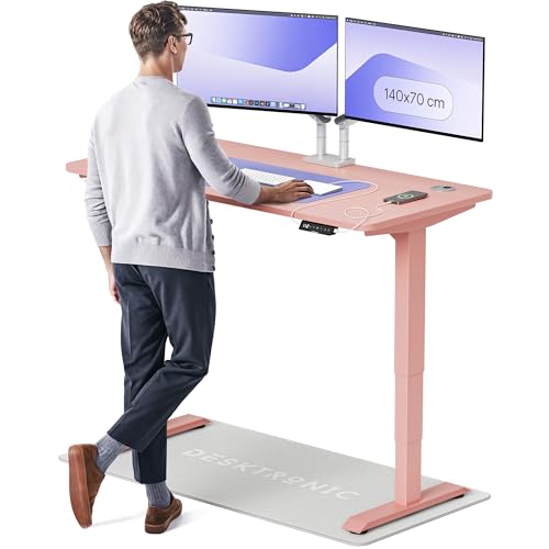 Desktronic Höhenverstellbarer Schreibtisch (140x70cm) – Elektrisch höhenverstellbar mit flüsterleisem Dual-Motor & Touchscreen – Hohe Tragfähigkeit – Stehtisch HomePro von Desktronic