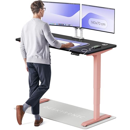 Desktronic Höhenverstellbarer Schreibtisch (140x70cm) – Elektrisch höhenverstellbar mit flüsterleisem Dual-Motor & Touchscreen – Hohe Tragfähigkeit – Stehtisch HomePro von Desktronic