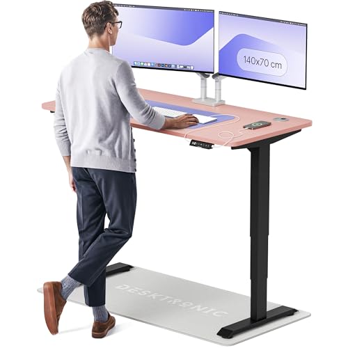 Desktronic Höhenverstellbarer Schreibtisch (140x70cm) – Elektrisch höhenverstellbar mit flüsterleisem Dual-Motor & Touchscreen – Hohe Tragfähigkeit – Stehtisch HomePro von Desktronic