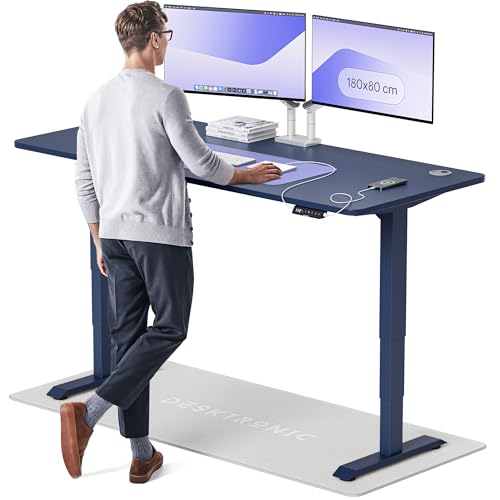Desktronic Höhenverstellbarer Schreibtisch (180x80cm) – Elektrisch höhenverstellbar mit flüsterleisem Dual-Motor & Touchscreen – Hohe Tragfähigkeit – Stehtisch HomePro von Desktronic