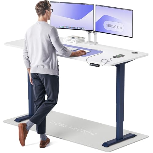 Desktronic Höhenverstellbarer Schreibtisch (180x80cm) – Elektrisch höhenverstellbar mit flüsterleisem Dual-Motor & Touchscreen – Hohe Tragfähigkeit – Stehtisch HomePro von Desktronic