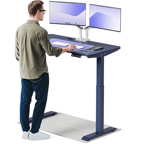 Desktronic HomeOne – Elektrisch höhenverstellbarer Schreibtisch aus, 120 × 60 cm, mit Touchscreen-Steuerung & integrierten USB-A & USB-C Ladeanschlüssen von Desktronic