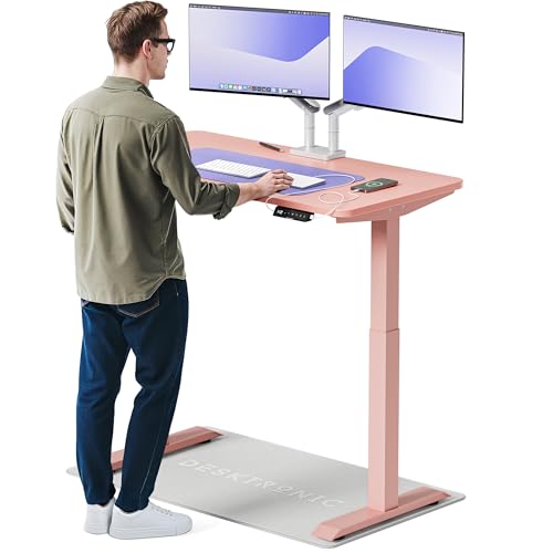 Desktronic HomeOne – Elektrisch höhenverstellbarer Schreibtisch aus, 120 × 60 cm, mit Touchscreen-Steuerung & integrierten USB-A & USB-C Ladeanschlüssen von Desktronic