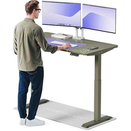 Desktronic HomeOne – Elektrisch höhenverstellbarer Schreibtisch aus, 140 × 70 cm, mit Touchscreen-Steuerung & integrierten USB-A & USB-C Ladeanschlüssen von Desktronic