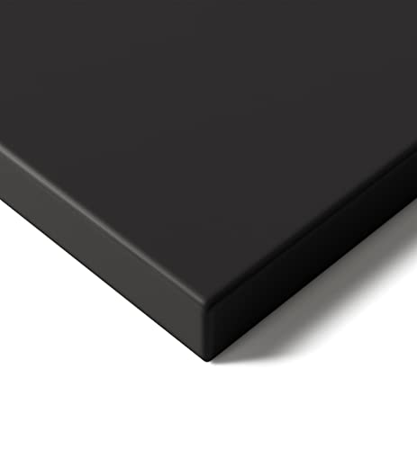 Desktronic Tischplatte 160x80 cm Schreibtischplatte – Perfekt für höhenverstellbare Schreibtische, Esstische und mehr – Made in Europe – 25 mm stabile Tischplatte langlebig (Schwarz) von Desktronic