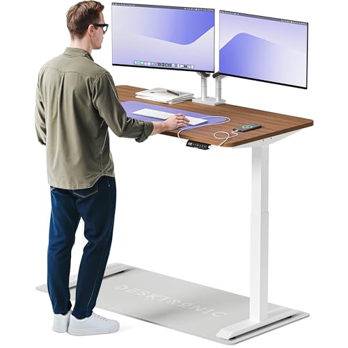 Desktronic Homeone Höhenverstellbarer Schreibtisch 140 × 70 cm – Elektrischer Schreibtisch Mit Zwei Elektrischen Motoren, Touchscreen-Steuerung Und Integrierten USB-a- Und USB-c-ladeanschlüssen von Desktronic
