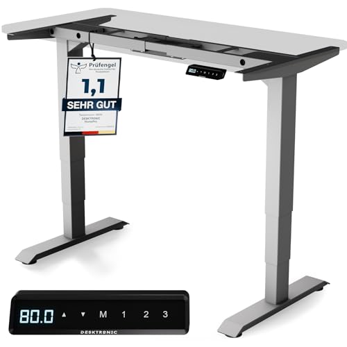 Desktronic Höhenverstellbarer Schreibtisch Gestell - Schreibtisch Höhenverstellbar Elektrisch mit Flüsterleisem Dual-Motor & Touchscreen - Hohe Tragfähigkeit - Stehtisch von Desktronic