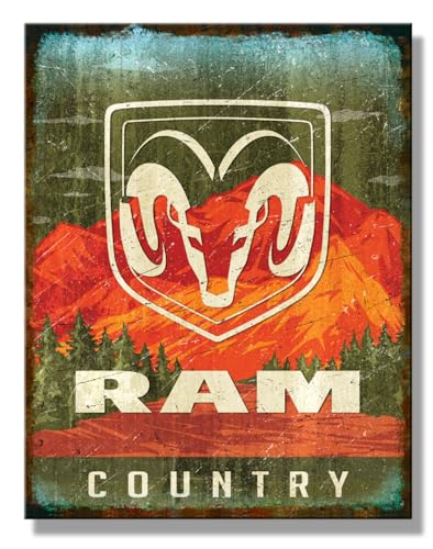 Desperate Enterprises RAM Country Blechschild - Garagenschilder - Nostalgische Vintage Blechschilder - Made in USA von Desperate Enterprises